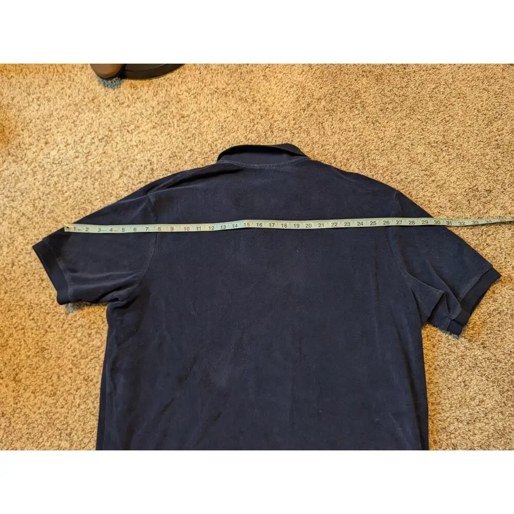 Polo by Ralph Lauren Mens XXL Navy Blue Short Sleeve Pique Golf Polo Shirt